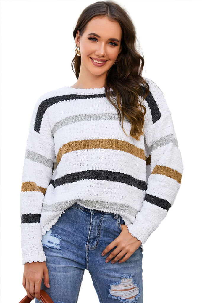 Women's Fashion Striped Printed Long Sleeves