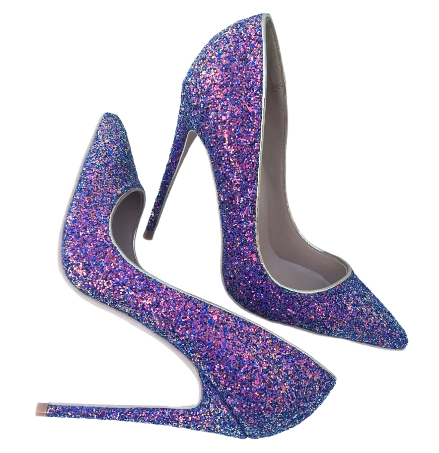 Symphony purple sequin high heels