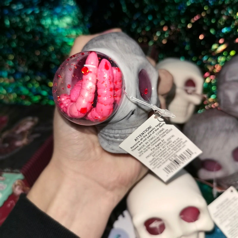 Scary Exploding Eye Skull Pinch Toy