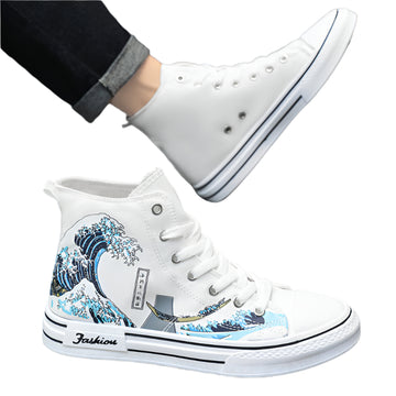 Trendy Sports Casual High-top Canvas Shoes For Students