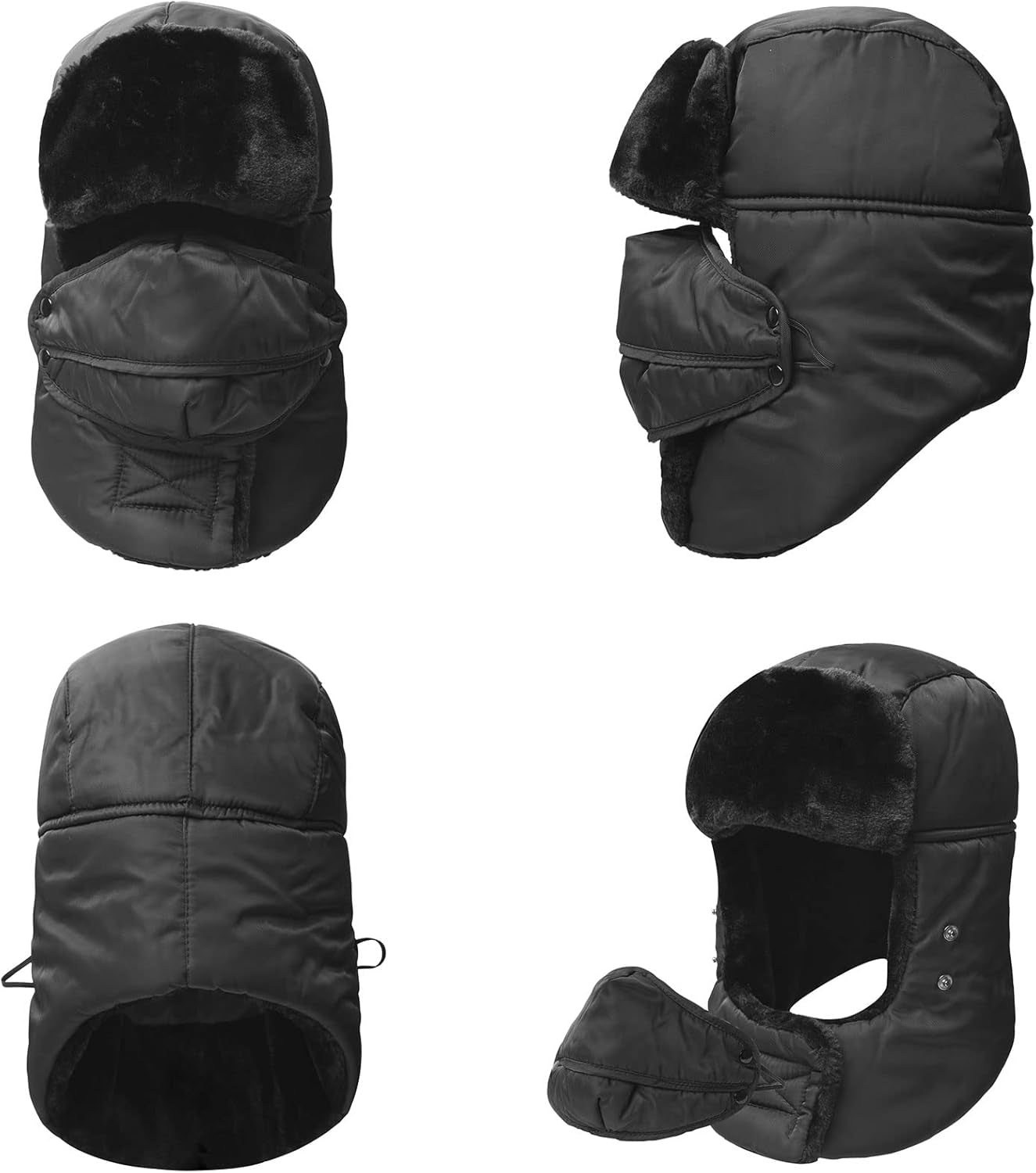 Trooper Trapper Hat,Winter Ski Hat with Winter Ear Flap and Ski Windproof Mask