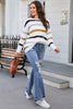 Women's Fashion Striped Printed Long Sleeves